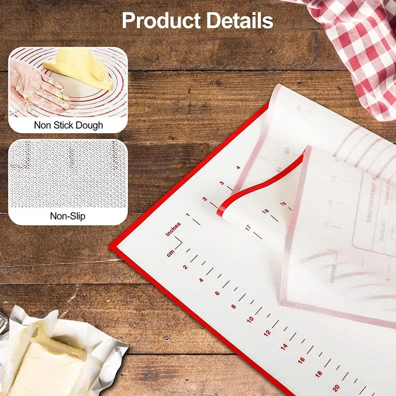 Tapis de Cuisson Antiadhésif en Silicone pour Pétrir la Pâte