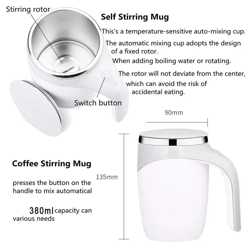 Mug Mélangeur Magnétique Rechargeable