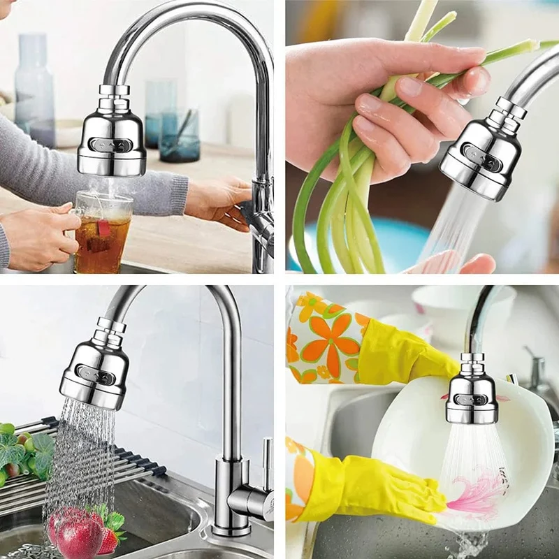 Aérateur de robinet de cuisine à 360 degrés - Économie d'eau - Filtre diffuseur