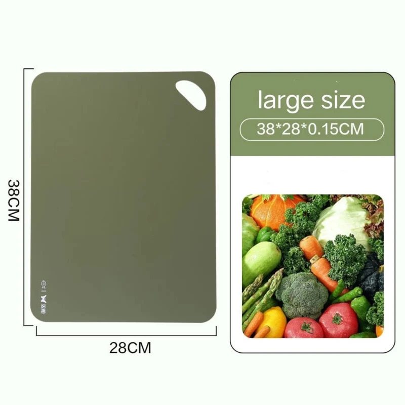 Planche à découper de cuisine flexible, colorée en plastique, antidérapante