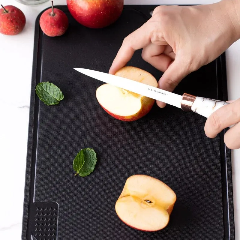 Planche à découper de cuisine multifonctionnelle avec presse-ail