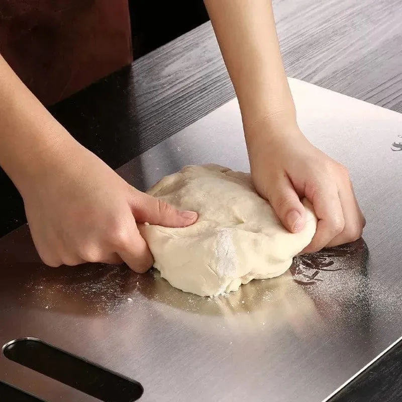 Planche à découper de cuisine en acier inoxydable multifonctionnelle