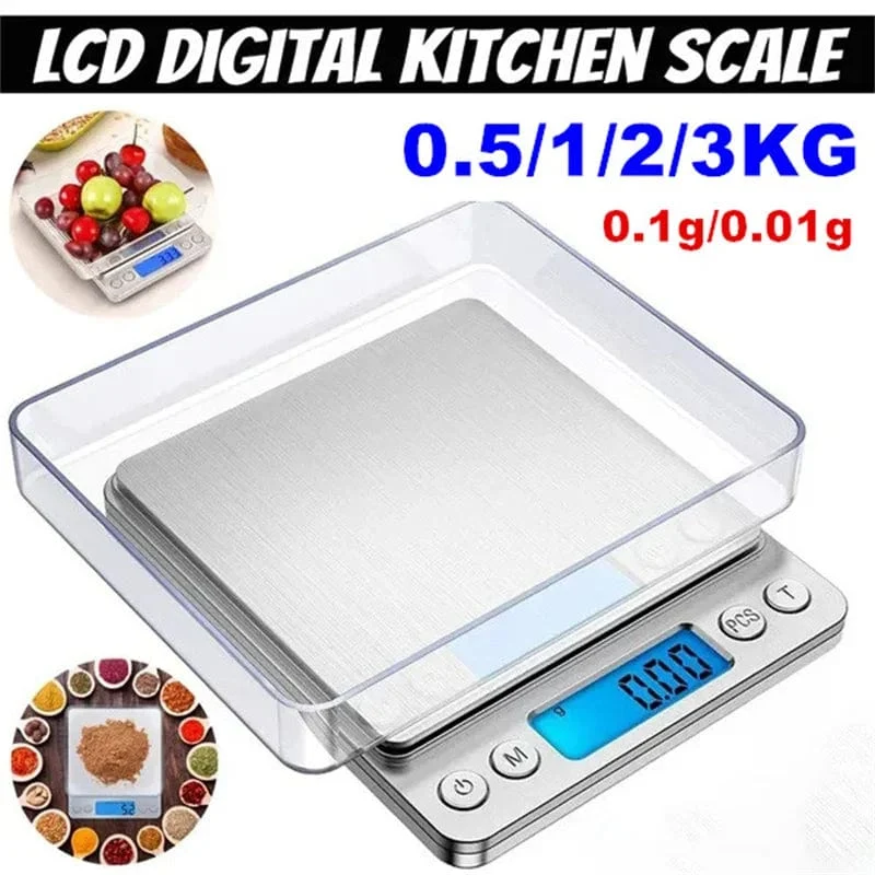 Balance de Cuisine Numérique de Poche LCD Rétroéclairé