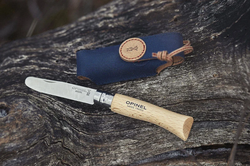 Coffret Mon premier Opinel lame arrondie 8cm + étui