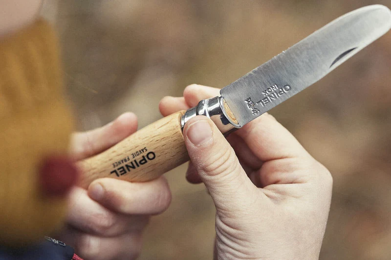Coffret Mon premier Opinel lame arrondie 8cm + étui