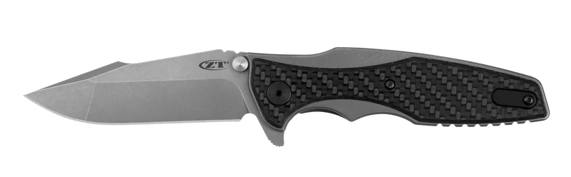 Couteau pliant Zero Tolerance ZT0393GLCF manche fibre de carbone phosphorescente et titane 12,1cm