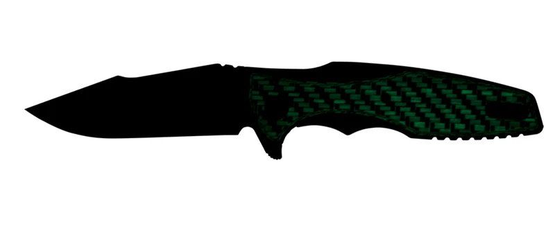 Couteau pliant Zero Tolerance ZT0393GLCF manche fibre de carbone phosphorescente et titane 12,1cm