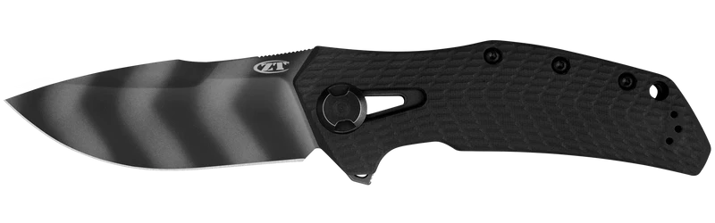 Couteau pliant Zero Tolerance ZT0308BLKTS Tiger Strip manche G10 titanium noir 13,2cm