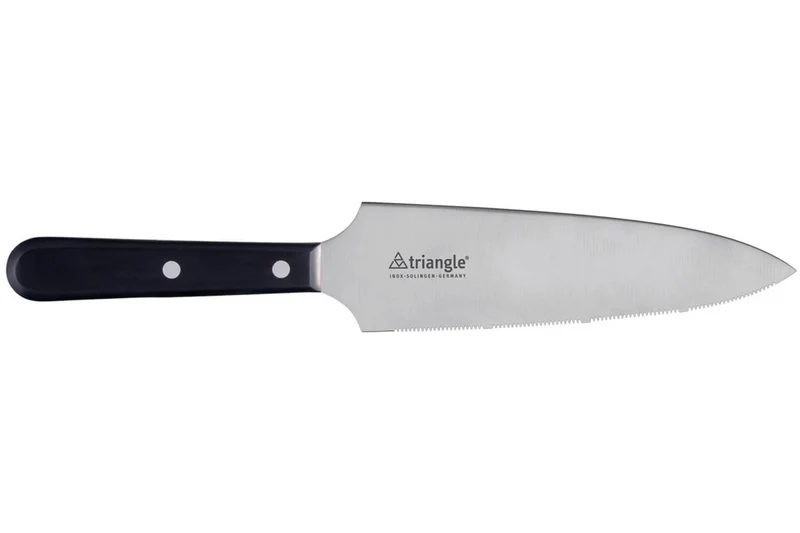 Couteau à gâteau Triangle lame dentée 18cm