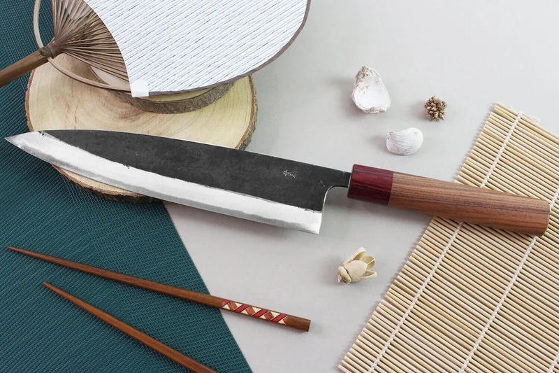 Couteau de chef japonais artisanal Wusaki Yuzo BS2 24cm