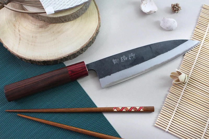 Couteau de chef japonais artisanal Wusaki Yuzo BS2 18cm