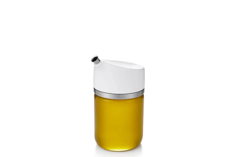 Huilier / vinaigrier OXO en verre avec bec verseur anti goutte