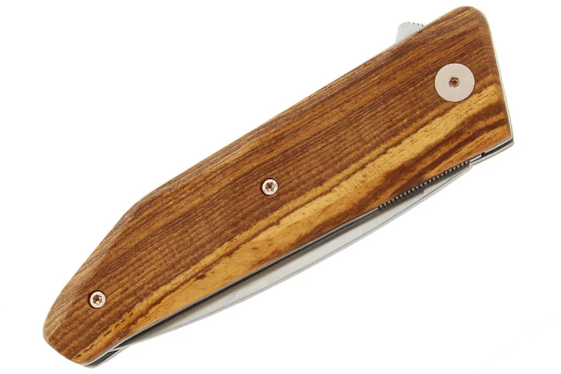 Couteau pliant artisanal Salamandra Hela manche bocote 11cm + étui