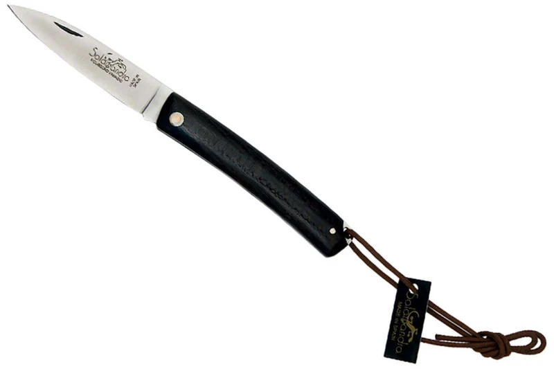 Couteau pliant artisanal Salamandra manche ziricote 10cm + étui