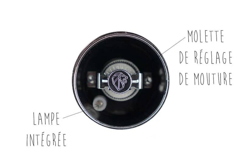 Moulin à poivre électrique Peugeot Zeli en ABS avec éclairage 14cm