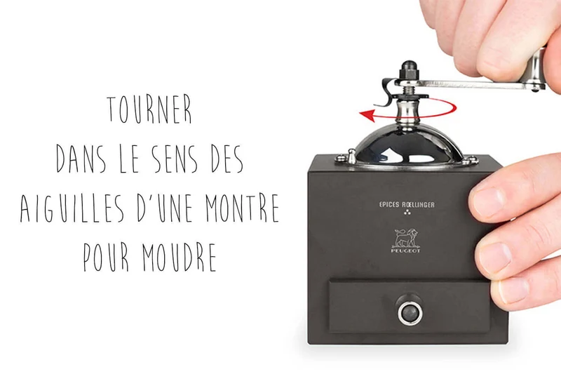 Moulin à poivre à manivelle Peugeot Roellinger 13cm