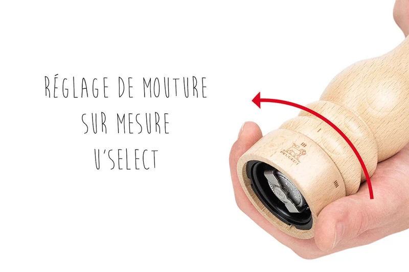Moulin à poivre manuel Peugeot Paris U select en bois naturel