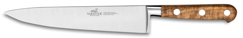 Coffret 3 couteaux SABATIER Provençao 100% forgés manches olivier