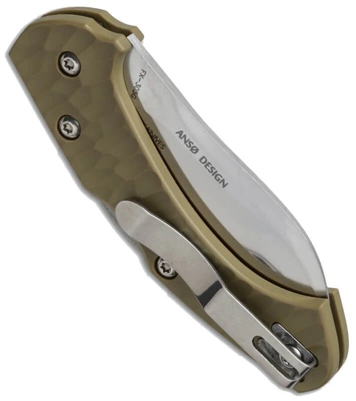 Couteau pliant FOX Zero FX-305G manche martelé beige 10cm
