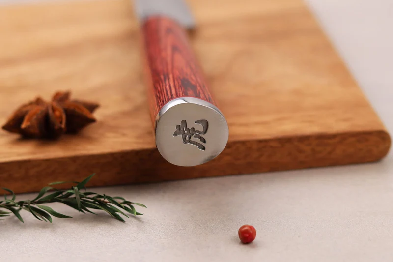 Coffret 3 couteaux Wusaki Pakka X50 pakkawood Santoku + Universel + Office