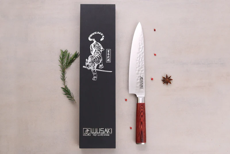 Couteau de chef Wusaki Pakka X50 20cm manche pakkawood