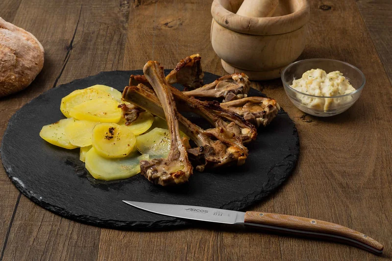 Coffret 4 couteaux à steak Arcos The Origin 11cm manches en micarta beige