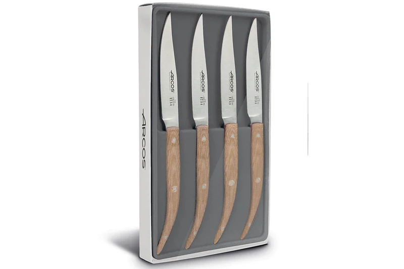 Coffret 4 couteaux à steak Arcos The Origin 11cm manches en micarta beige