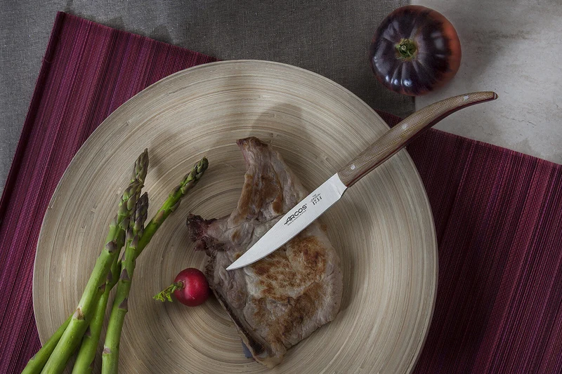 Coffret 4 couteaux à steak Arcos The Origin 11cm manches en micarta beige