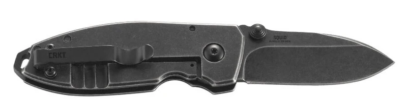 Couteau pliant CRKT SQUID 2490KS manche acier inox noir 8,8cm