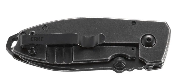 Couteau pliant CRKT SQUID 2490KS manche acier inox noir 8,8cm