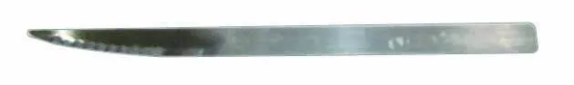 Lame de boulanger droite et crantée en acier carbone - Lot de 12