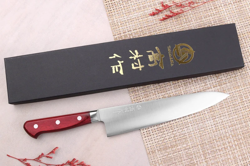 Couteau de chef japonais artisanal Takamura SGR 21cm acier SPG2
