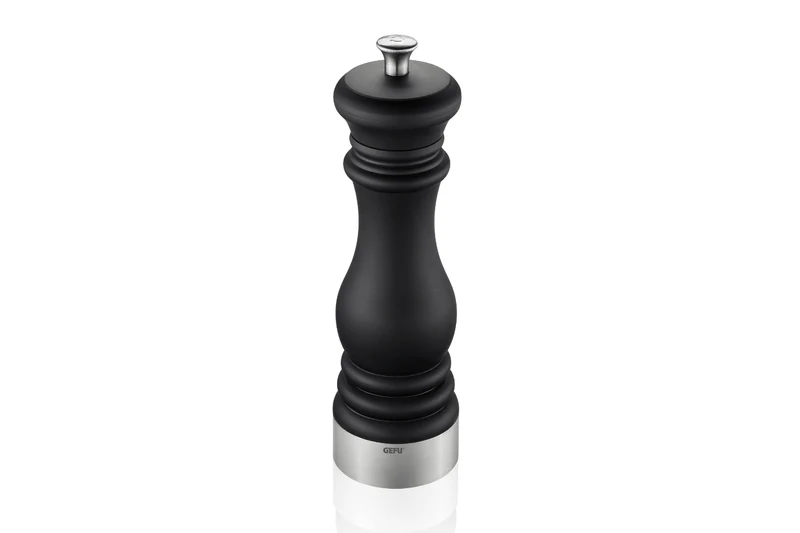 Moulin à sel ou poivre Gefu Flavio en acier inox et polymère noir 21cm