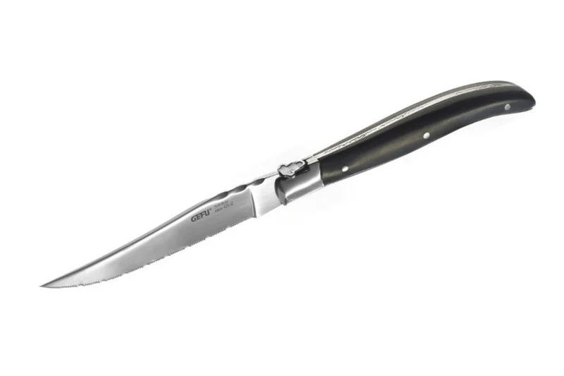 Coffret de 4 couteaux à steak Gefu Basco lame microdentée en acier japonais