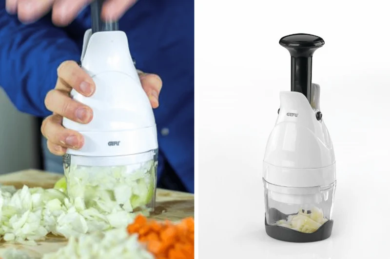 Hachoir de légumes et de fines herbes Gefu en inox et ABS