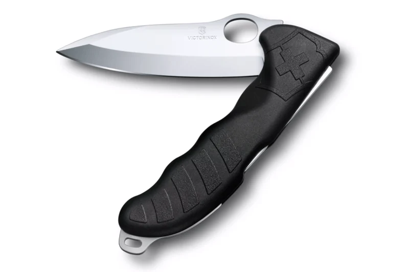 Couteau pliant Victorinox Hunter Pro M One Hand manche polyamide noir 13,6cm + étui toile kaki