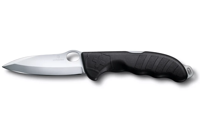 Couteau pliant Victorinox Hunter Pro M One Hand manche polyamide noir 13,6cm + étui toile kaki