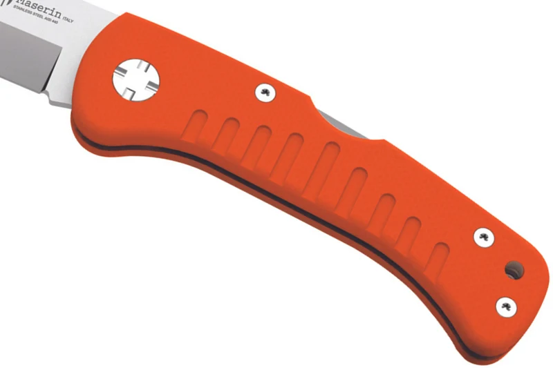 Couteau pliant Maserin Skinner 763 lame crochet guthook manche G10 orange 12,5cm