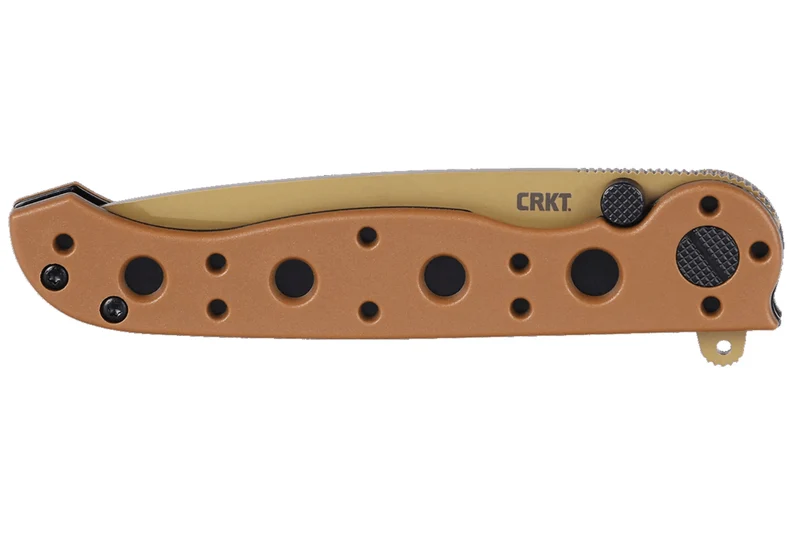 Couteau pliant CRKT M16-10DZ 1610DZ lame tanto semi-dentée manche en nylon / fibres de verre désert 10cm