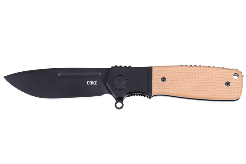 Couteau pliant CRKT Homefront K245BKP lame noire manche en G10 brun 9,8cm