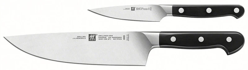 Coffret 2 couteaux de cuisine Zwilling Pro forgés - 1 office + 1 chef