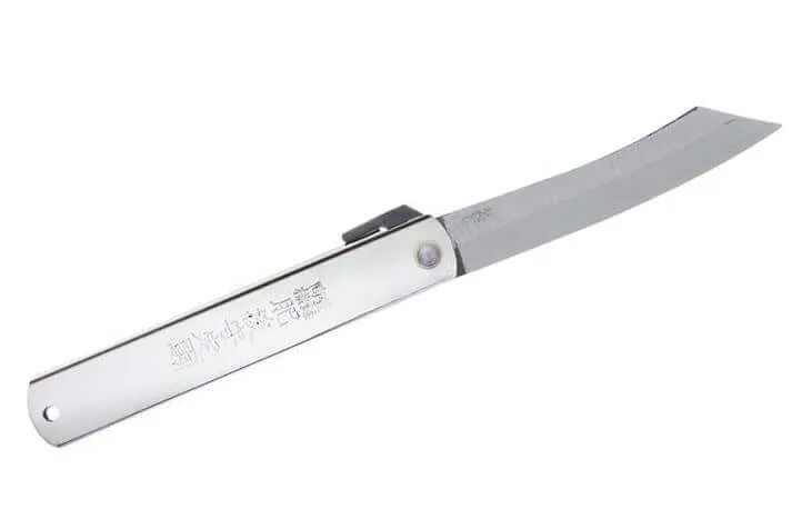 Couteau pliant Higonokami 668 acier carbone manche gravé 12cm en acier