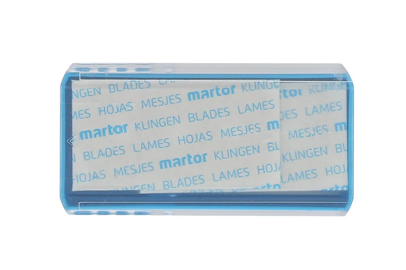 Lame de boulanger inox "Super grignette" avec étui + 10 lames de rechange