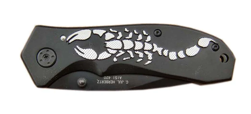 Couteau pliant Herbertz 44067 manche décor scorpion 11cm