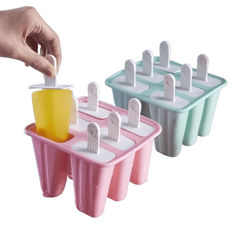 6 Moules à Glace en Silicone avec Poignée