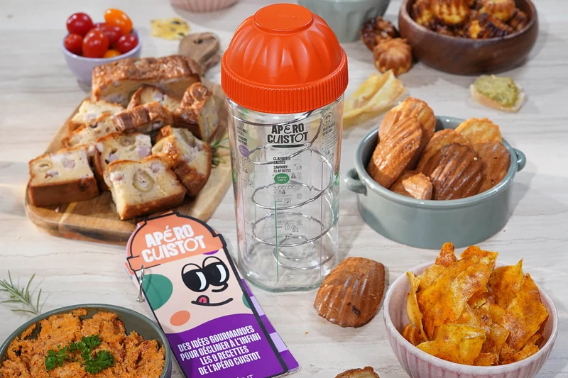 Coffret cadeau Cookut Apéro Cuisto - Shaker pour 9 préparations salées