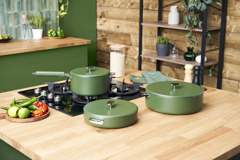 Poêle Cookut La Merveilleuse 28cm en acier inoxydable Steel Green®