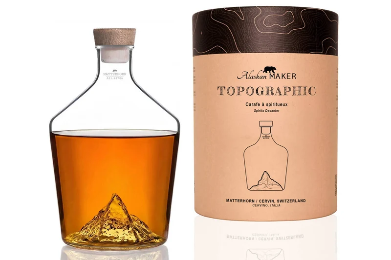 Carafe à spiritueux Alaskan Maker Topographic Mont Cervin en verre cristallin