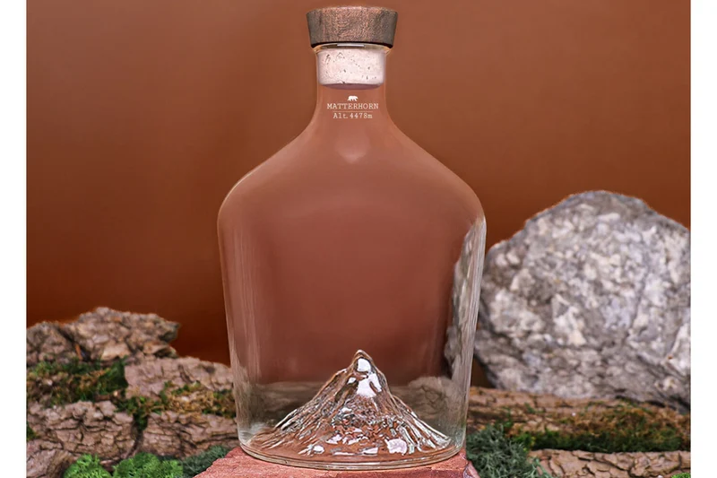 Carafe à spiritueux Alaskan Maker Topographic Mont Cervin en verre cristallin