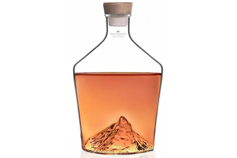 Carafe à spiritueux Alaskan Maker Topographic Mont Cervin en verre cristallin